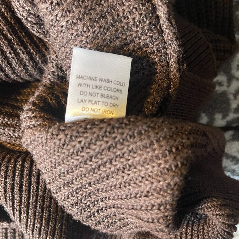 NWOT Women's Wrap Sweater Chocolate-Large - Picture 8 of 14